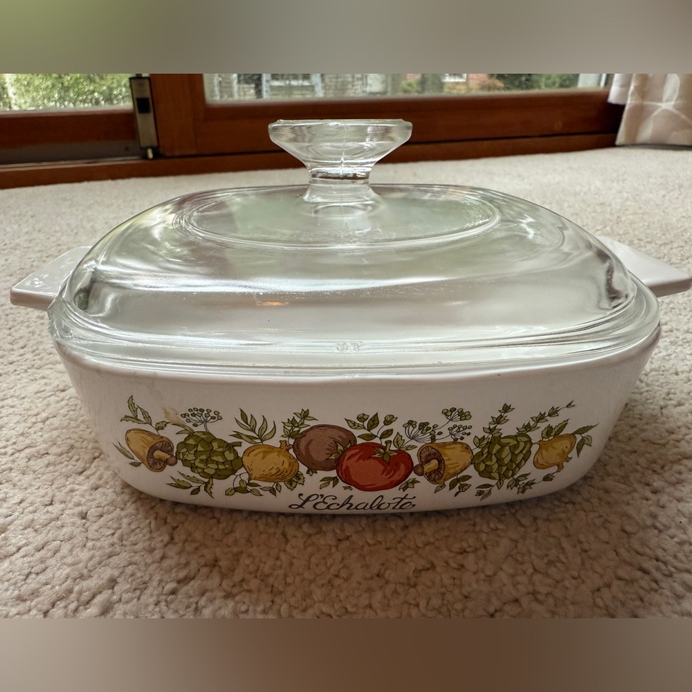 Vintage Corning Ware Pyrex 1970’s A-1-B Quart L'Echalote Casserole STAMP RARE!!